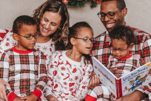organic matching holiday pajamas family
